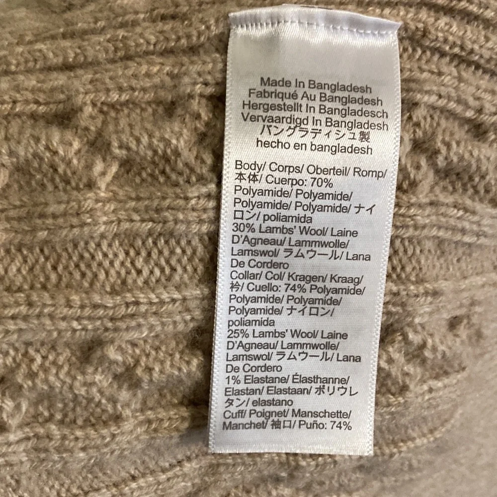 NWOT J.CREW BIEGE KNIT ZIP UP SWEATER
